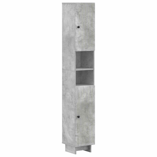 2 Piece Bathroom Cabinet Set EDE Concrete Grey Engineered Wood