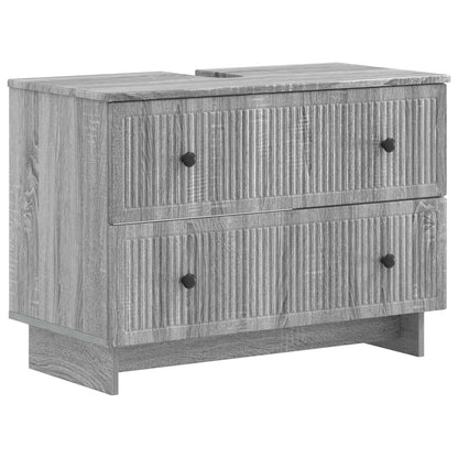 2 Piece Bathroom Cabinet Set EDE Grey Sonoma Engineered Wood