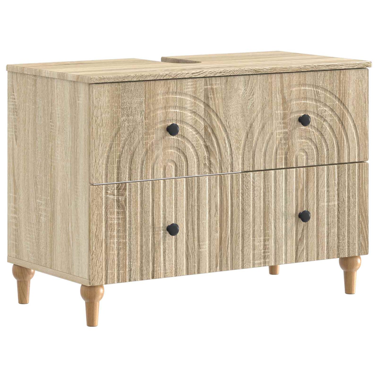 2 Piece Bathroom Cabinet Set ALKMAAR Sonoma Oak Engineered Wood