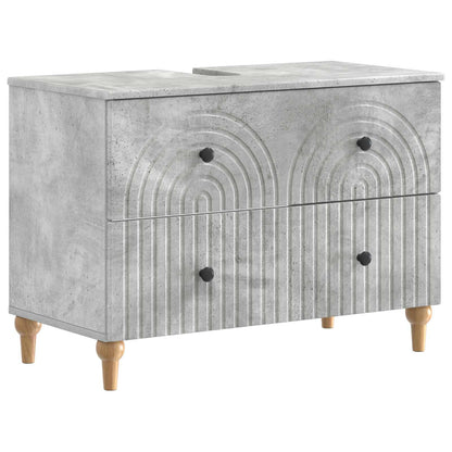 2 Piece Bathroom Cabinet Set ALKMAAR Concrete Grey