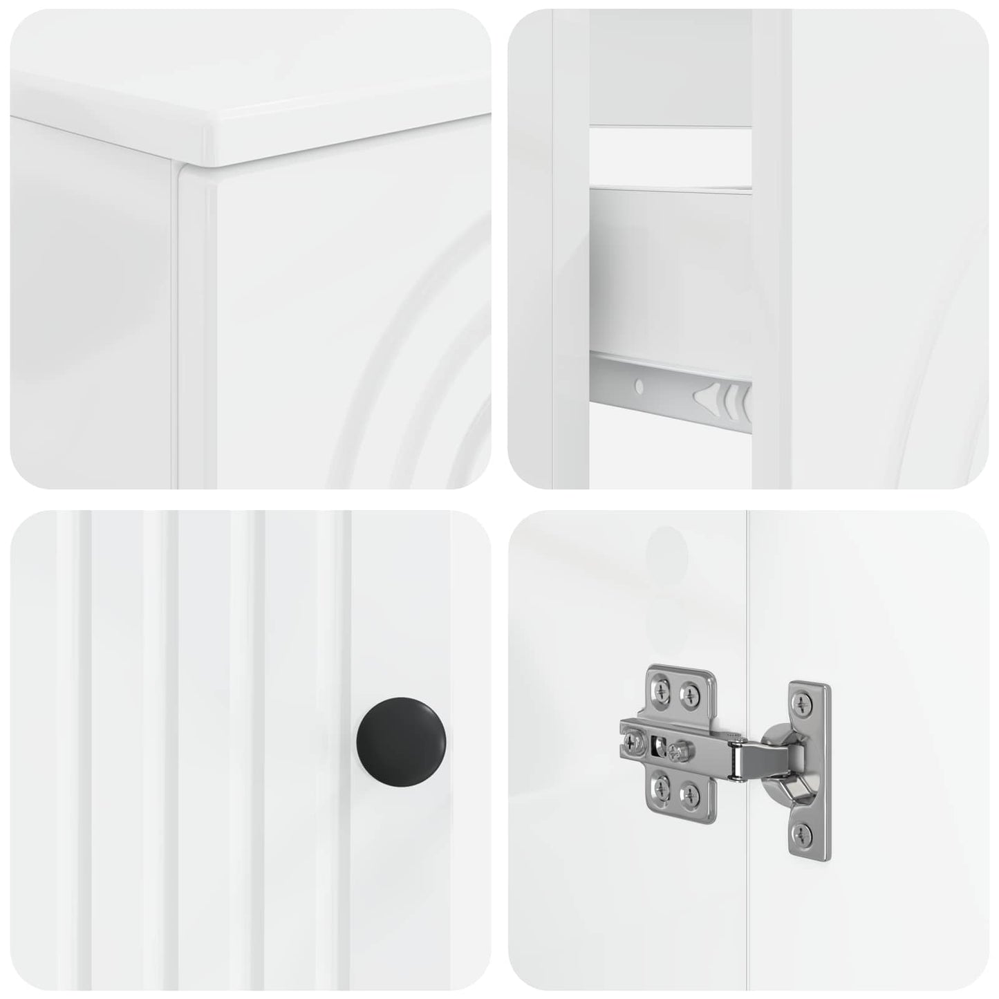 2 Piece Bathroom Cabinet Set ALKMAAR High Gloss White