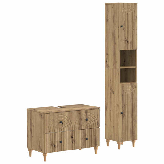 2 Piece Bathroom Cabinet Set ALKMAAR Artisan Oak