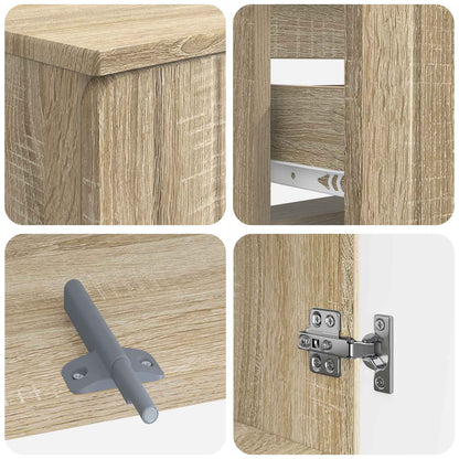 2 Piece Bathroom Cabinet Set ZWOLLE Sonoma Oak Engineered Wood