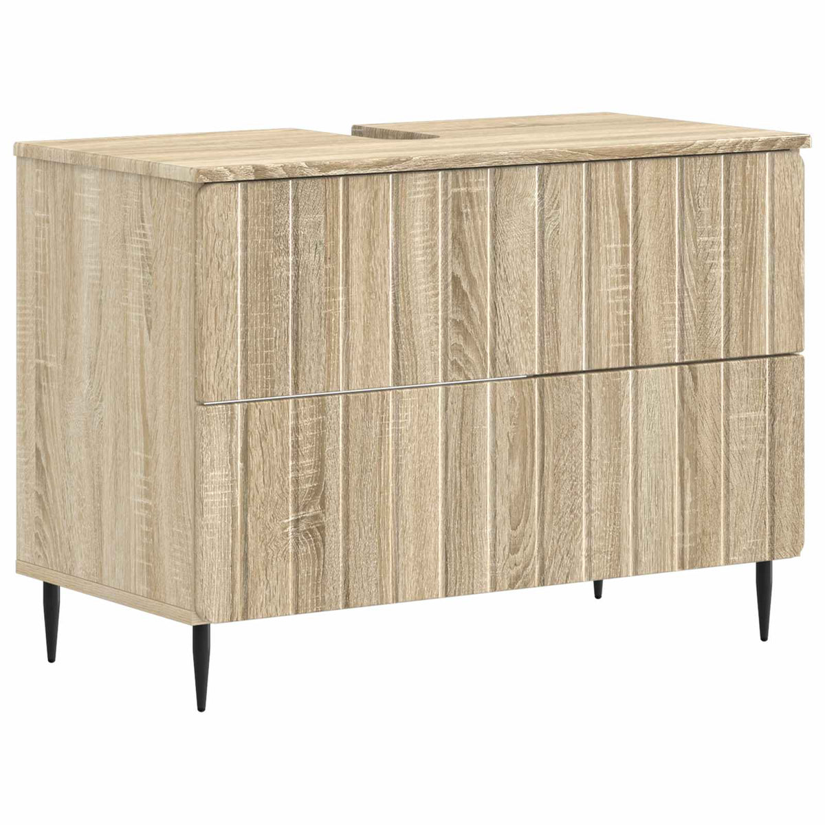 2 Piece Bathroom Cabinet Set ZWOLLE Sonoma Oak Engineered Wood