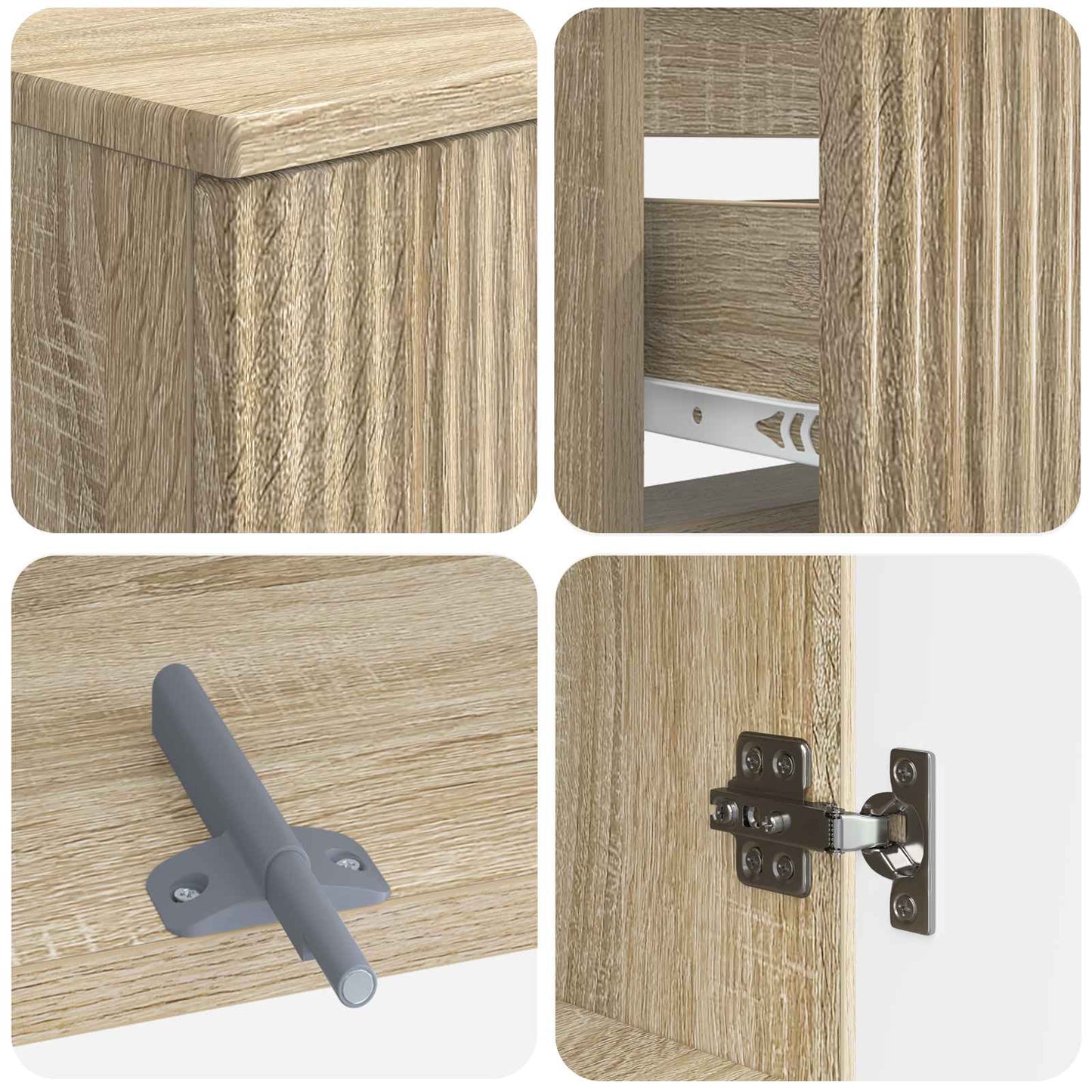2 Piece Bathroom Cabinet Set ARNHEM Sonoma Oak Engineered Wood