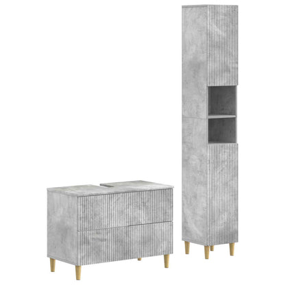 2 Piece Bathroom Cabinet Set ARNHEM Concrete Grey
