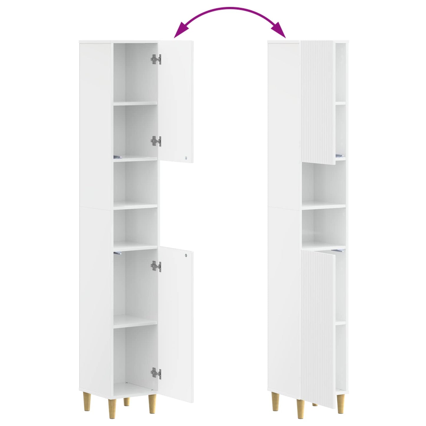 2 Piece Bathroom Cabinet Set ARNHEM High Gloss White