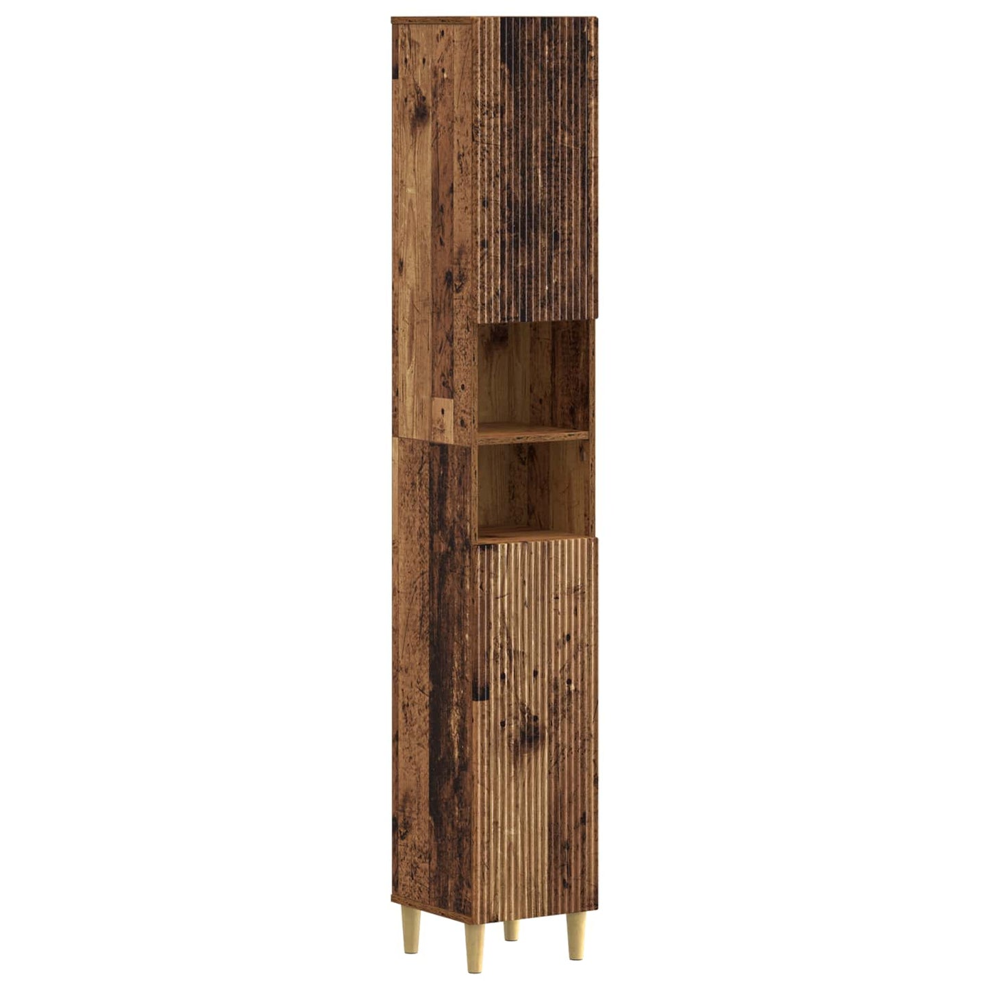 2 Piece Bathroom Cabinet Set ARNHEM Old Wood Engineered Wood