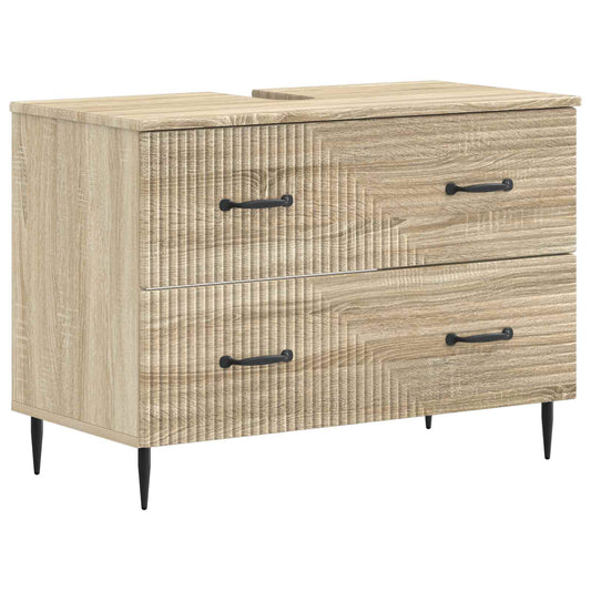 2 Piece Bathroom Cabinet Set HAARLEM Sonoma Oak Engineered Wood