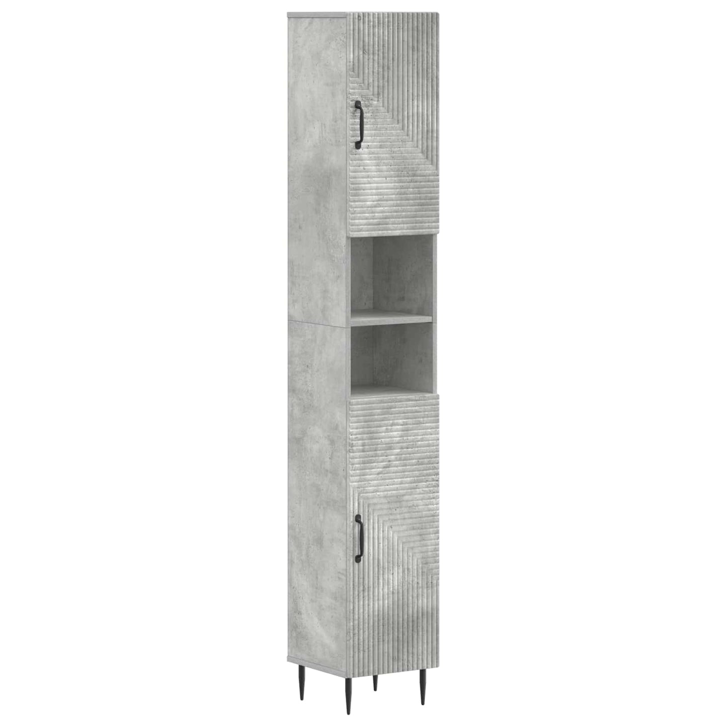 2 Piece Bathroom Cabinet Set HAARLEM Concrete Grey