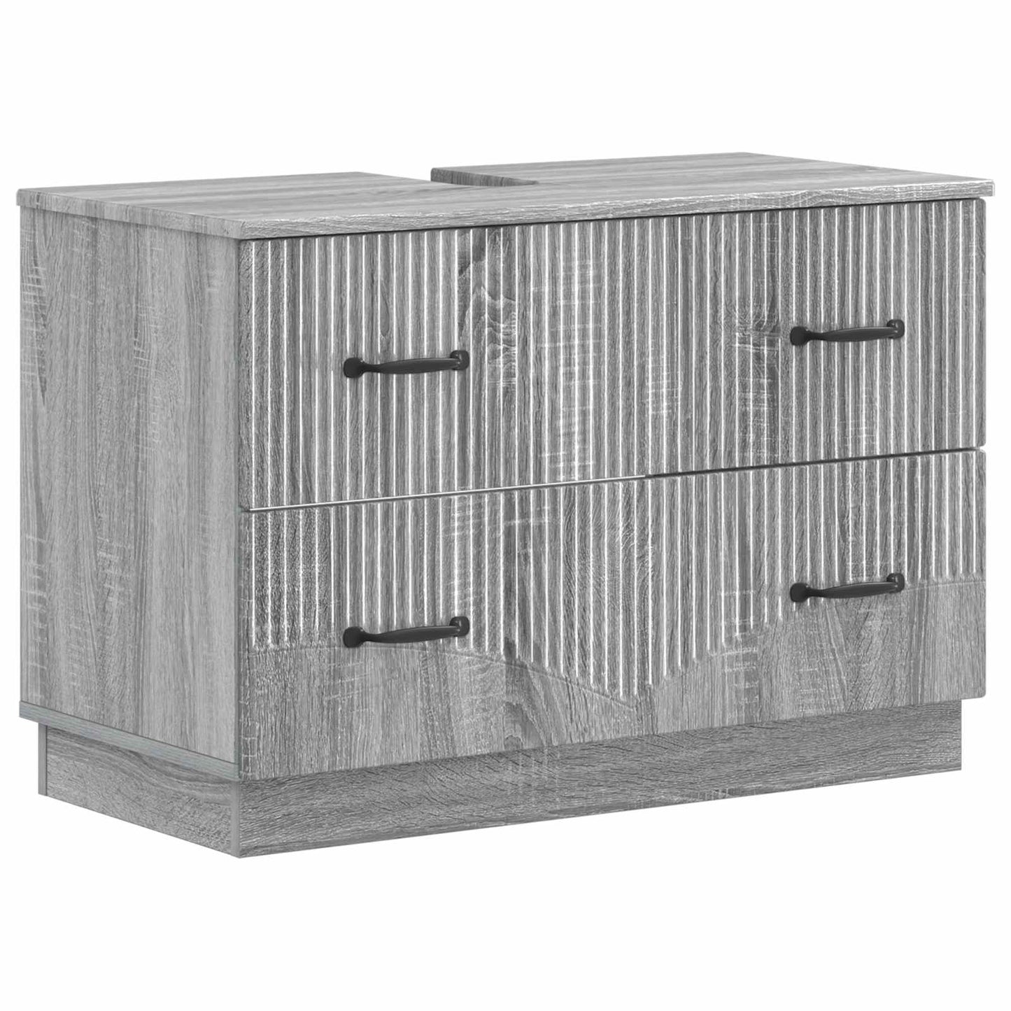2 Piece Bathroom Cabinet Set HOORN Grey Sonoma Engineered Wood