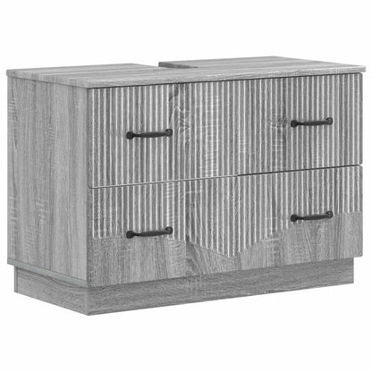 2 Piece Bathroom Cabinet Set HOORN Grey Sonoma Engineered Wood