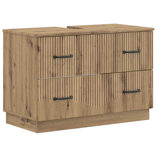 2 Piece Bathroom Cabinet Set HOORN Artisan Oak Engineered Wood