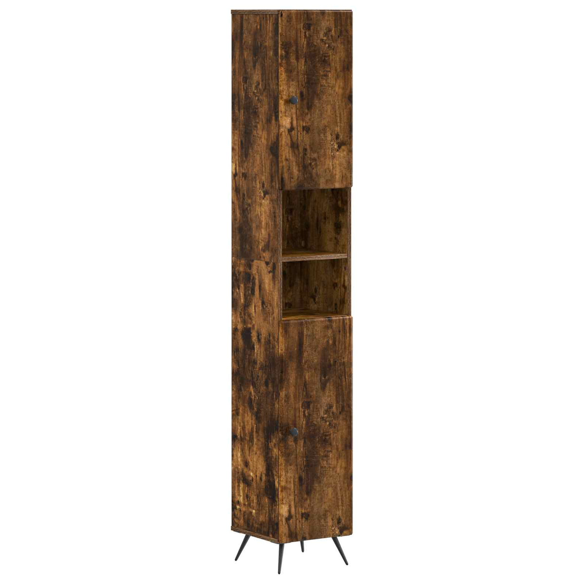 2 Piece Bathroom Cabinet Set BREDA Smoked Oak Engineered Wood