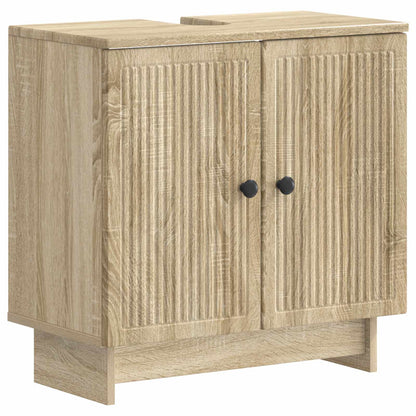 2 Piece Bathroom Cabinet Set EDE Sonoma Oak Engineered Wood