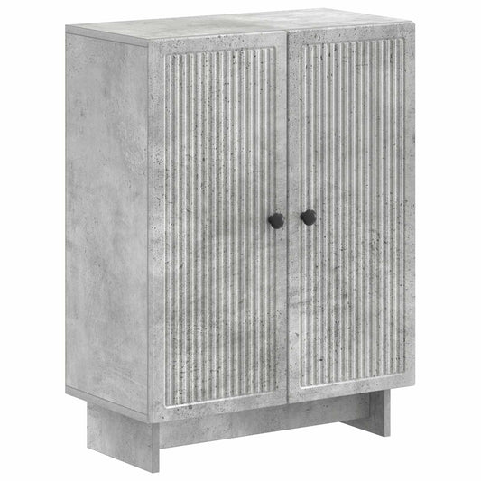 2 Piece Bathroom Cabinet Set EDE Concrete Grey Engineered Wood
