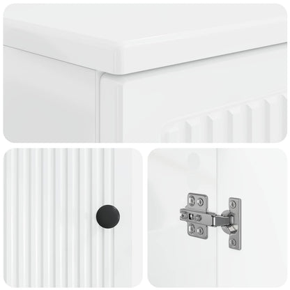 2 Piece Bathroom Cabinet Set EDE High Gloss White
