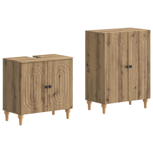 2 Piece Bathroom Cabinet Set ALKMAAR Artisan Oak