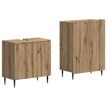 2 Piece Bathroom Cabinet Set ZWOLLE Artisan Oak Engineered Wood