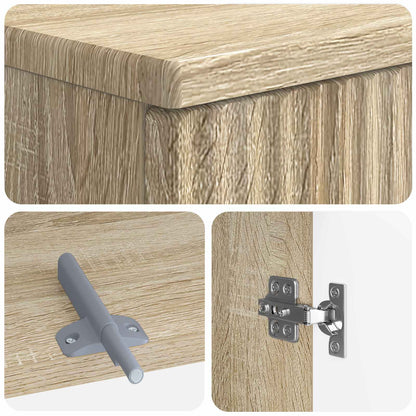 2 Piece Bathroom Cabinet Set ARNHEM Sonoma Oak Engineered Wood