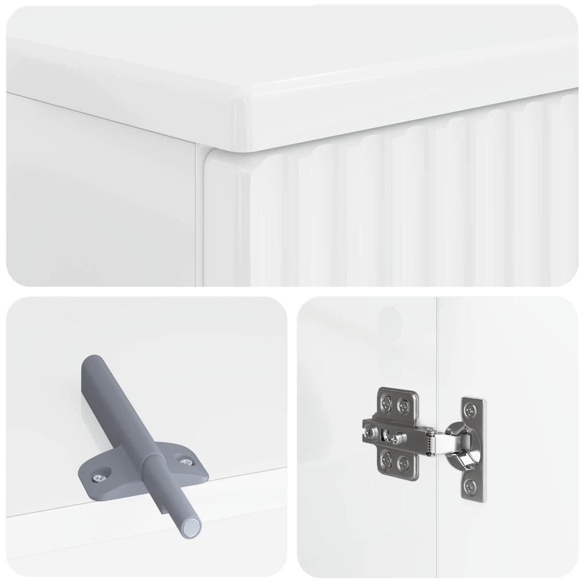 2 Piece Bathroom Cabinet Set ARNHEM High Gloss White