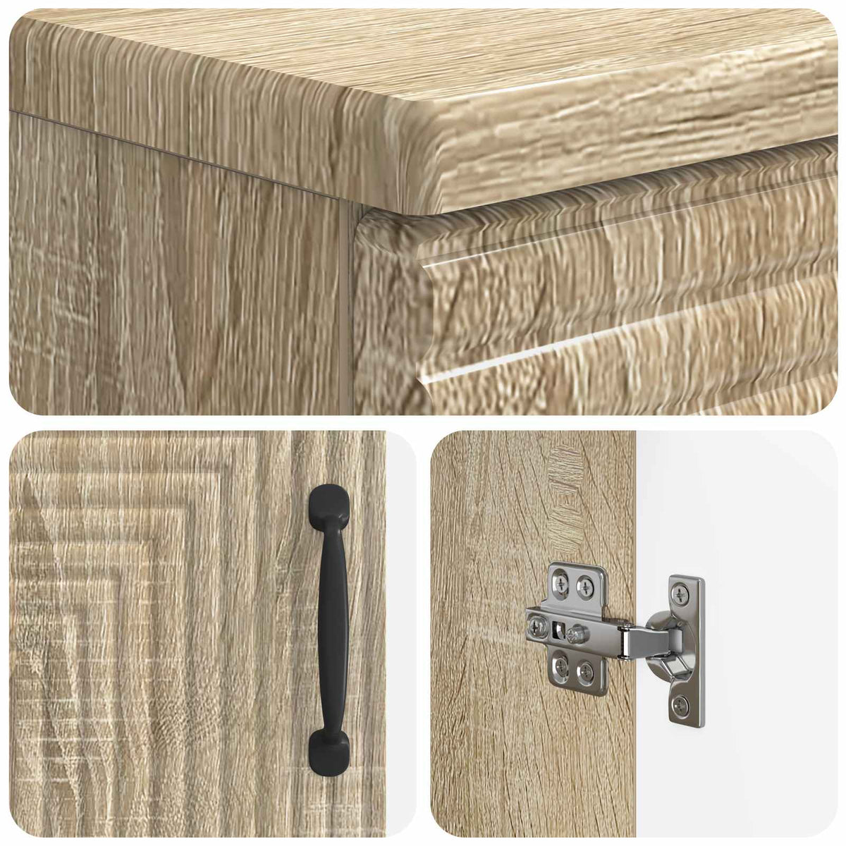 2 Piece Bathroom Cabinet Set HAARLEM Sonoma Oak Engineered Wood