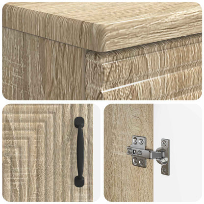 2 Piece Bathroom Cabinet Set HAARLEM Sonoma Oak Engineered Wood