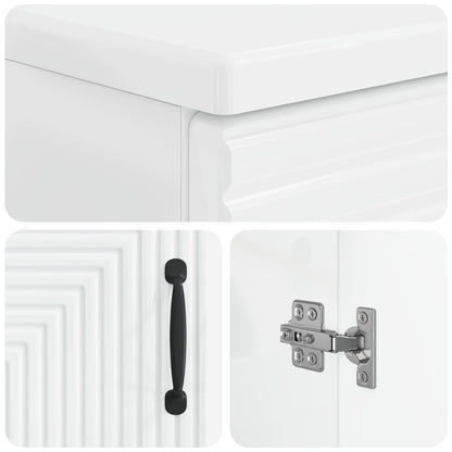 2 Piece Bathroom Cabinet Set HAARLEM High Gloss White