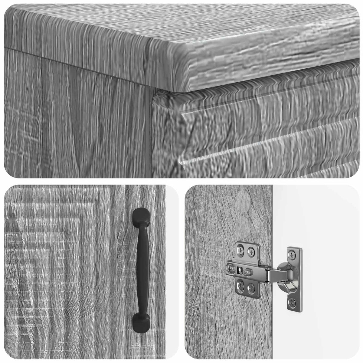 2 Piece Bathroom Cabinet Set HAARLEM Grey Sonoma