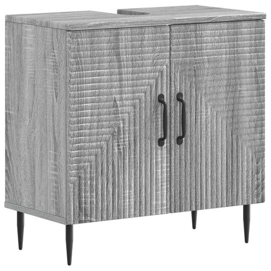 2 Piece Bathroom Cabinet Set HAARLEM Grey Sonoma