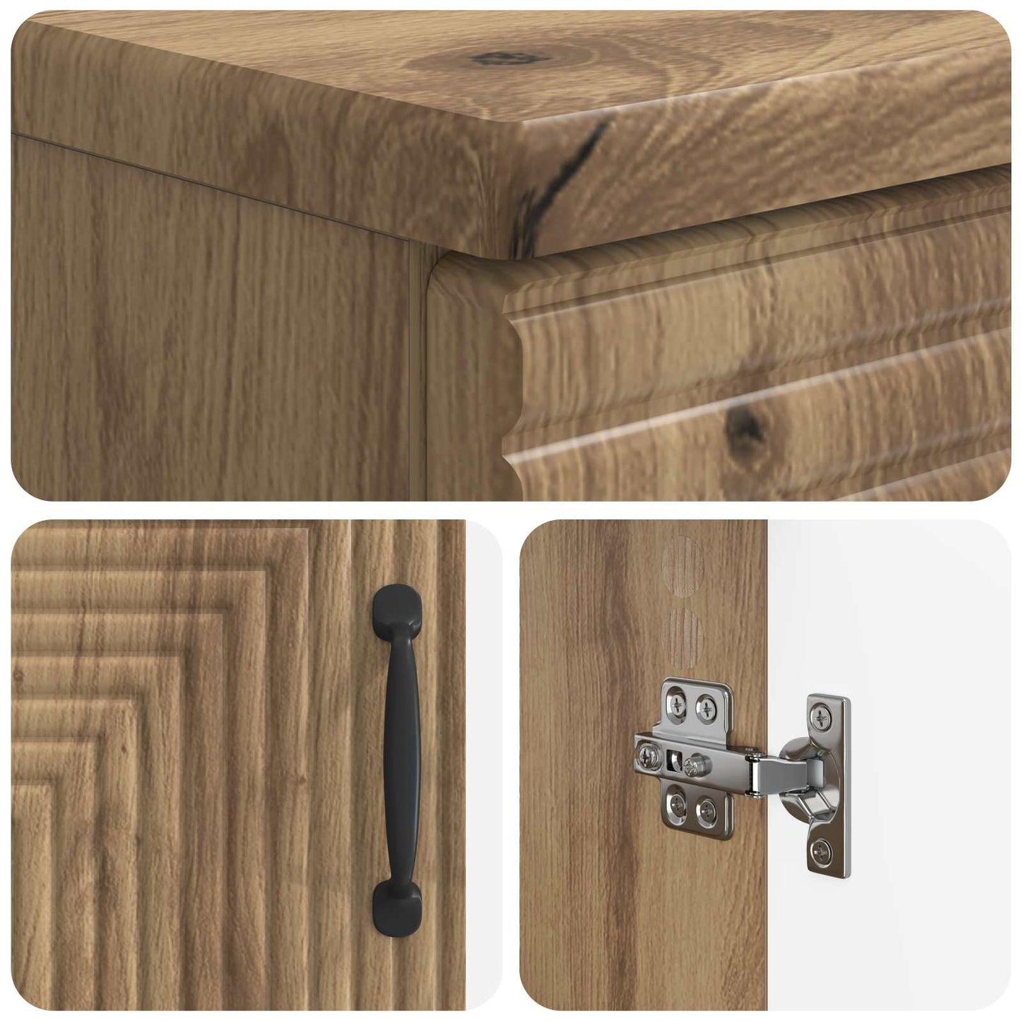 2 Piece Bathroom Cabinet Set HAARLEM Artisan Oak