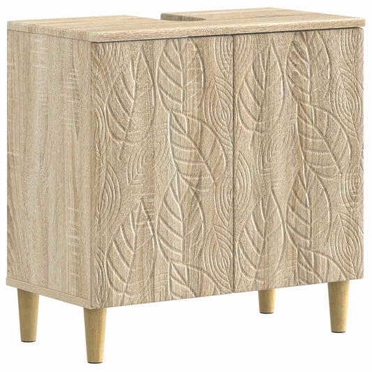 2 Piece Bathroom Cabinet Set DELFT Sonoma Oak Engineered Wood
