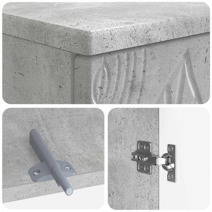 2 Piece Bathroom Cabinet Set DELFT Concrete Grey