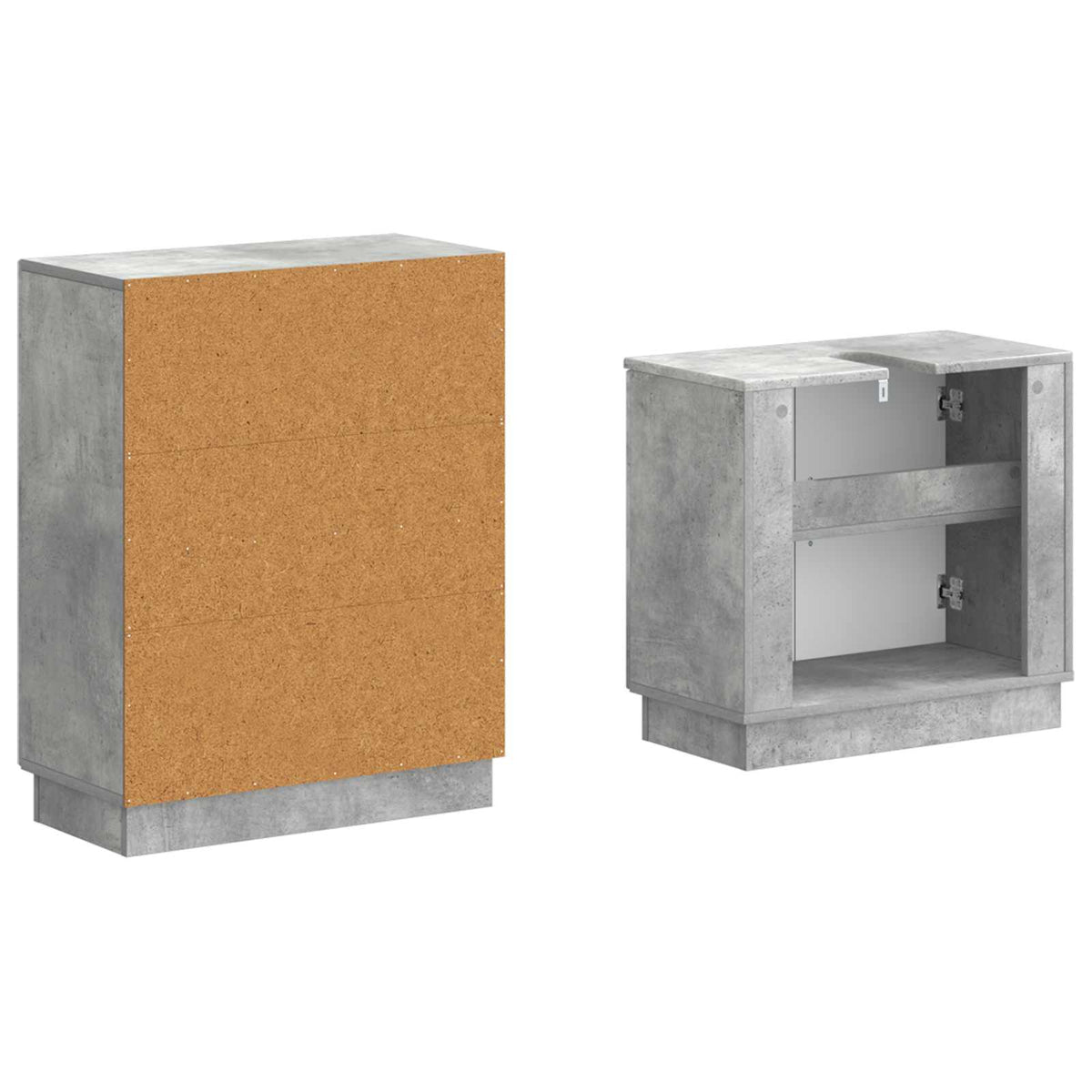 2 Piece Bathroom Cabinet Set HOORN Concrete Grey