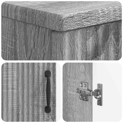 2 Piece Bathroom Cabinet Set HOORN Grey Sonoma Engineered Wood