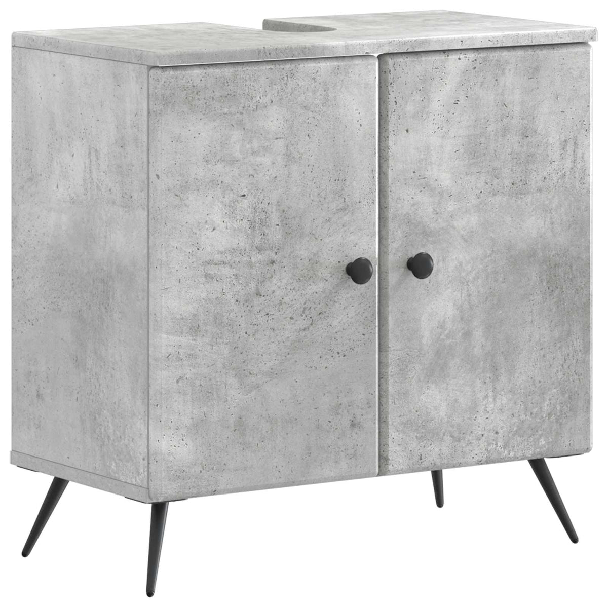 2 Piece Bathroom Cabinet Set BREDA Concrete Grey
