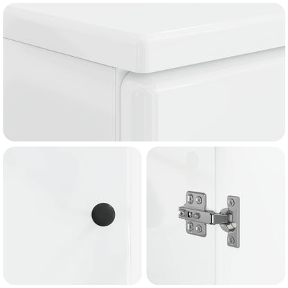 2 Piece Bathroom Cabinet Set BREDA High Gloss White