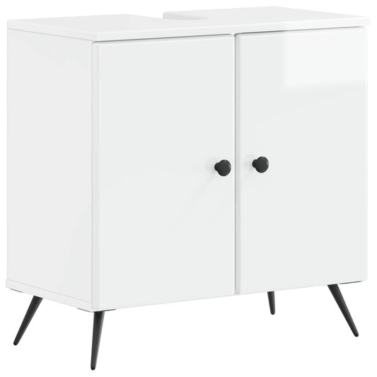 2 Piece Bathroom Cabinet Set BREDA High Gloss White