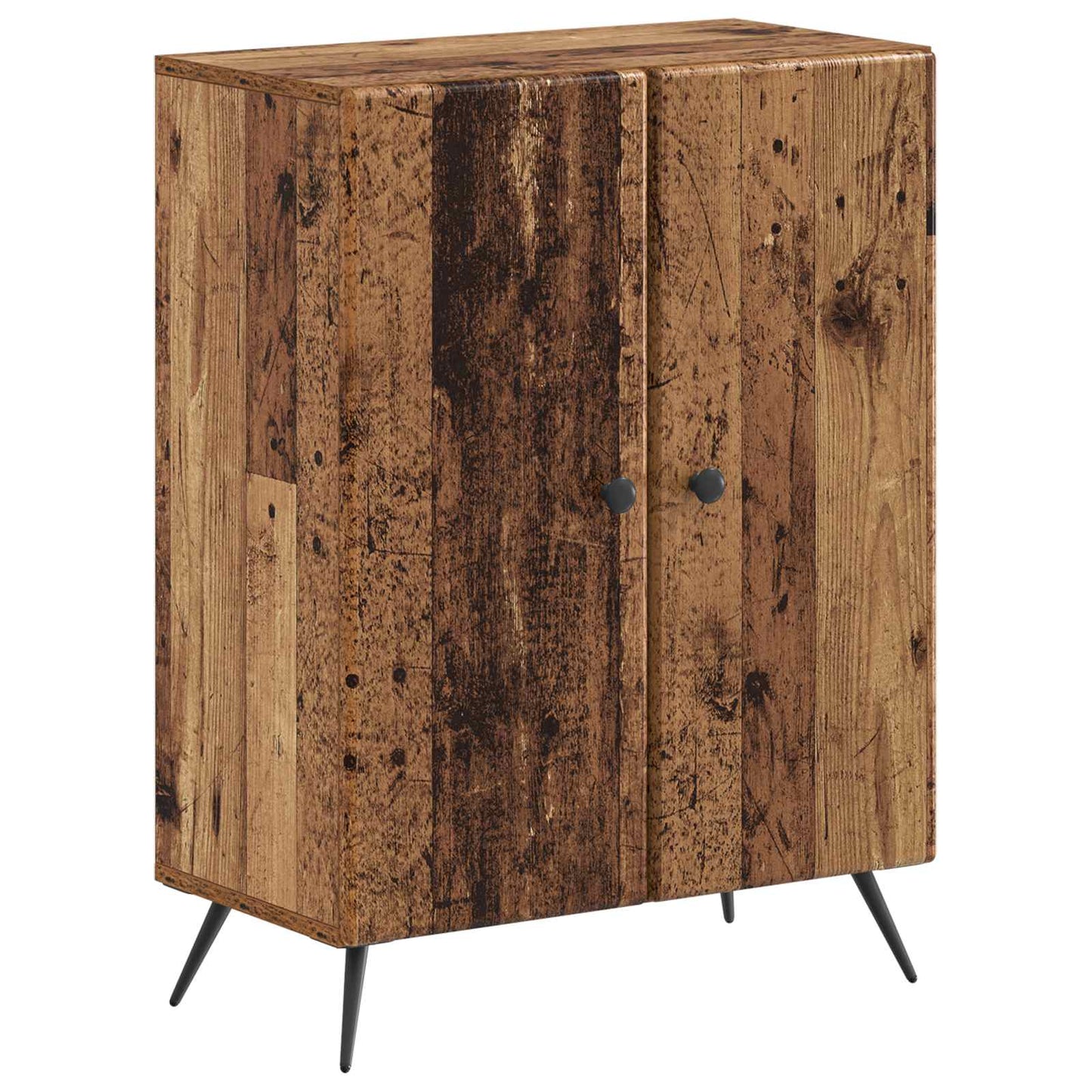 2 Piece Bathroom Cabinet Set BREDA Old Wood Engineered Wood