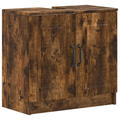 2 Piece Bathroom Cabinet Set UTRECHT Smoked Oak Engineered Wood