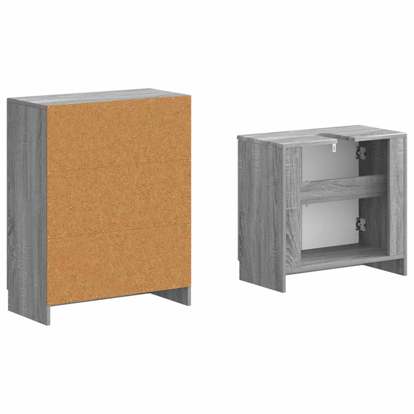 2 Piece Bathroom Cabinet Set UTRECHT Grey Sonoma