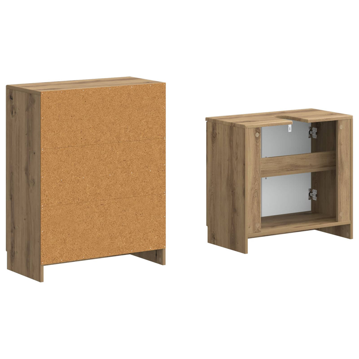 2 Piece Bathroom Cabinet Set UTRECHT Artisan Oak