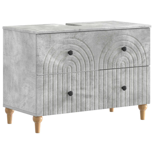 2 Piece Bathroom Cabinet Set ALKMAAR Concrete Grey