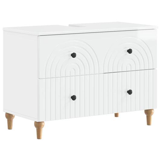 2 Piece Bathroom Cabinet Set ALKMAAR High Gloss White
