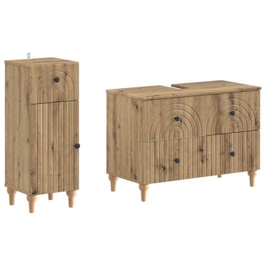 2 Piece Bathroom Cabinet Set ALKMAAR Artisan Oak