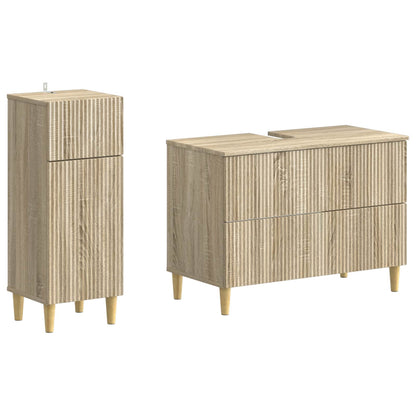 2 Piece Bathroom Cabinet Set ARNHEM Sonoma Oak Engineered Wood