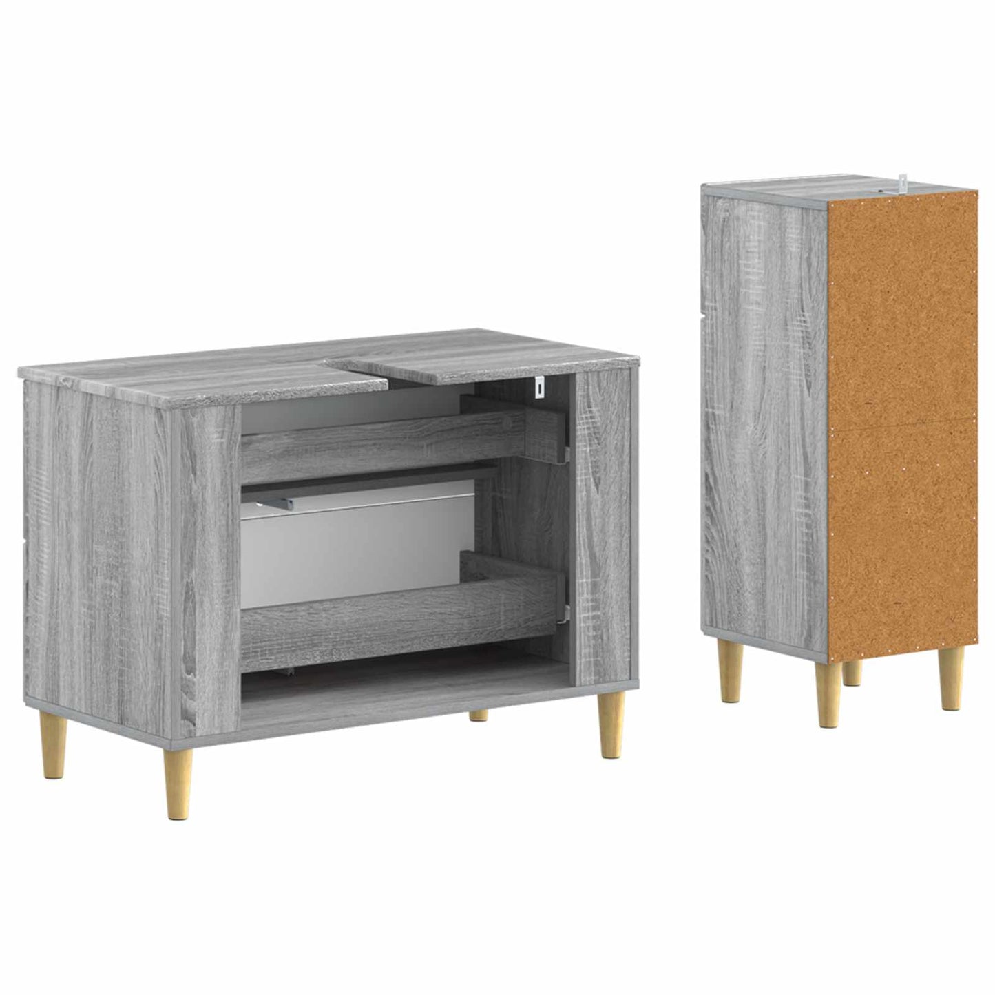 2 Piece Bathroom Cabinet Set ARNHEM Grey Sonoma Engineered Wood