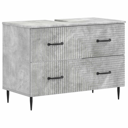 2 Piece Bathroom Cabinet Set HAARLEM Concrete Grey