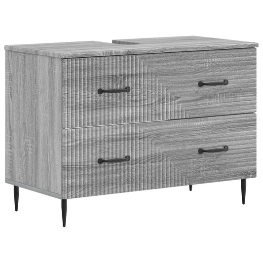 2 Piece Bathroom Cabinet Set HAARLEM Grey Sonoma