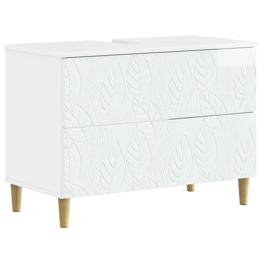 2 Piece Bathroom Cabinet Set DELFT High Gloss White